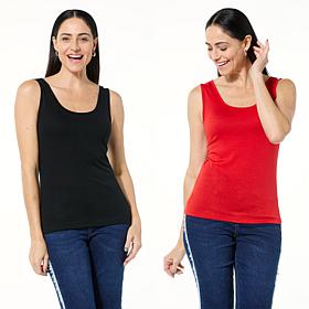 DG2 by Diane Gilman 2-pack U-Neck Tank