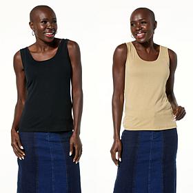 DG2 by Diane Gilman 2-pack U-Neck Tank