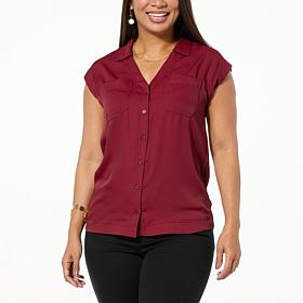 DG2 by Diane Gilman CDC Sleeveless Button Down Top
