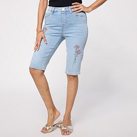 DG2 by Diane Gilman Crystal Embellished Pull-On Bermuda