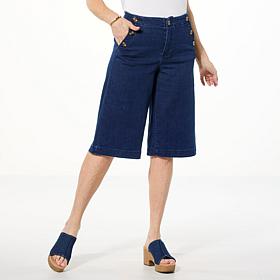 DG2 by Diane Gilman Dream Drape Cropped Sailor Culotte Jean