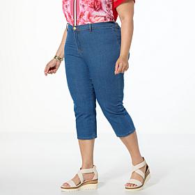 DG2 by Diane Gilman Effortless Stretch Denim Tri-Fit Capri