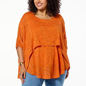 DG2 by Diane Gilman Jacquard Double Layer Top