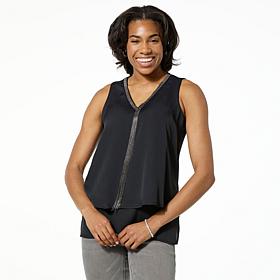 DG2 by Diane Gilman Micro-Chain Embellished Easy Tank