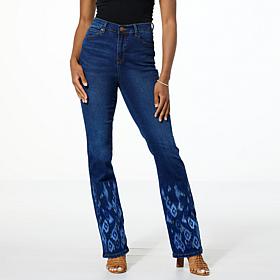 DG2 by Diane Gilman New Classic Stretch Denim Embroidered Bootcut Jean