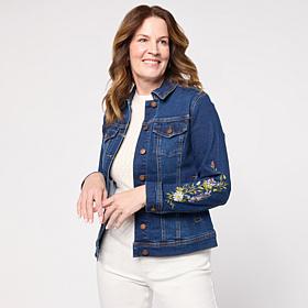 DG2 by Diane Gilman New Classic Stretch Denim Emerald Isle Jacket