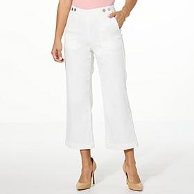 DG2 by Diane Gilman New Classic Stretch Denim Patch Pocket Crop Jean