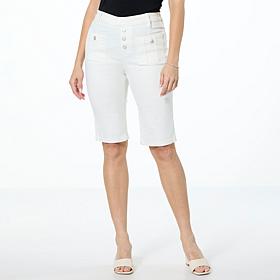 DG2 by Diane Gilman New Classic Stretch Denim Pull-On Bermuda Short