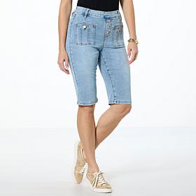 DG2 by Diane Gilman New Classic Stretch Denim Pull-On Bermuda Short