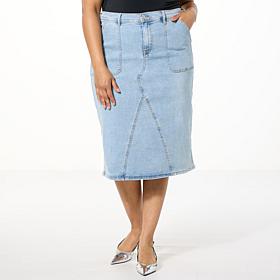 DG2 by Diane Gilman New Classic Stretch Denim Skirt