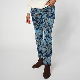 DG2 by Diane Gilman New Classic Stretch Printed Straight Leg Jean