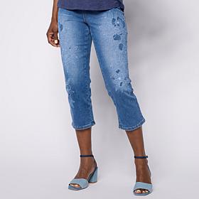 DG2 by Diane Gilman New Classic Stretch Sequin Embroidered Crop
