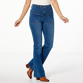 DG2 by Diane Gilman New Classic Stretch Utility Pocket Flare Leg Jean