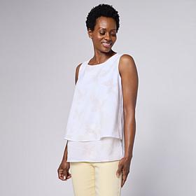 DG2 by Diane Gilman Printed Mixed Media Easy Tank 