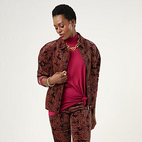 DG2 by Diane Gilman Printed Modern Bomber Jacket