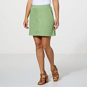 DG2 by Diane Gilman Super Stretch Knit Denim Skort