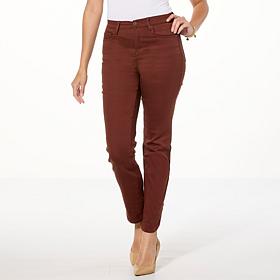 DG2 by Diane Gilman Virtual Stretch Denim Curved-Hem Ankle Jean