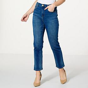 DG2 by Diane Gilman Virtual Stretch Denim Straight Leg Crop Jean