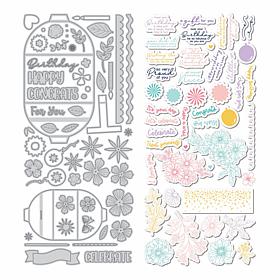Diamond Press 3D Birthday Cake Stamp & Die Kit
