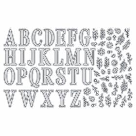 Diamond Press Flower Alphabet Die Kit