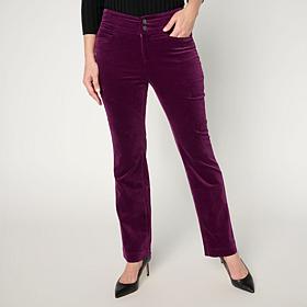 Diane Gilman Stretch Velveteen Baby Bootcut Pant