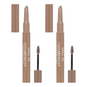 Doll 10 Overarchiever Precision Brow Pencil & Filling Gel 2-Pack