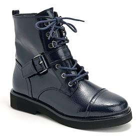 Donald Pliner Lowla Lace-Up Combat Boot with Zipper