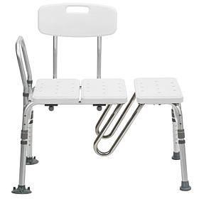 Drive Medical Splash Defense Transfer Bench w Curtain Guard Protection