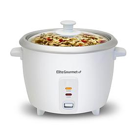 Elite Cuisine 6-Cup Rice Cooker with Glass Lid ERC-003