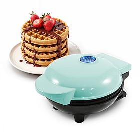 Elite Cuisine Mini Waffle Snack Maker, Mint