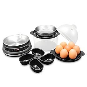 Elite Cuisine Programmable 2-Tier 14 Egg Cooker/Steamer