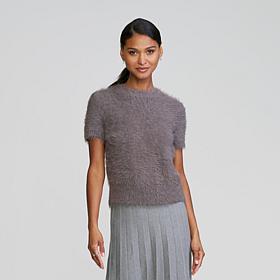 Elle Get the Look Fuzzy Shell Sweater