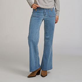 Elle Get the Look Patch Pocket Wide Leg Jean