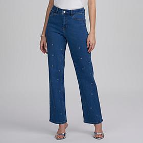 Elle Live Get the Look Grommet Detail Jean