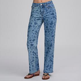 Elle Live Get the Look Lace Print Denim Pant