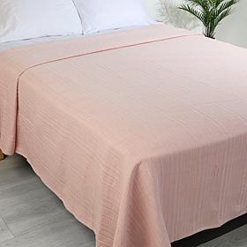 Emryn House 100% Cotton Jacquard Stripe Blanket 