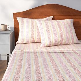 Emryn House 200 Thread Count Cotton Percale 4-Piece Sheet Set
