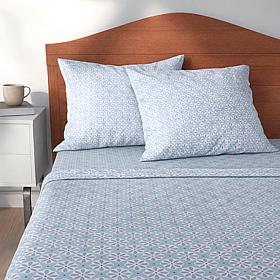 Emryn House 200 Thread Count Cotton Percale 4-Piece Sheet Set