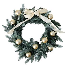 Emryn House 24" Pre-Decorated Illuminated Wreath