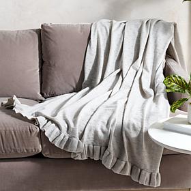 Emryn House 50" x 60" Ruffle Knit Throw