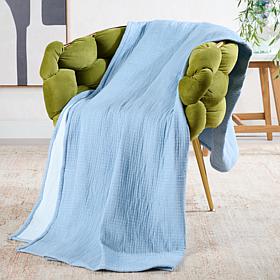 Emryn House Reversible 60" x 70" Cotton Gauze Throw