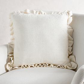 Emryn House Ruffle Knit Decorative Pillow 18"x18"