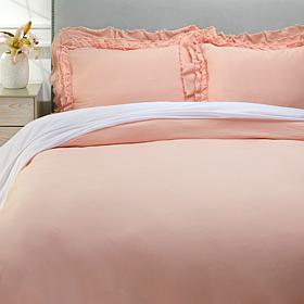 Emryn House Stonewash Ruffle Duvet Cover Set