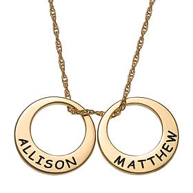 Engraved Name 2-Disc Necklace