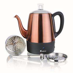 Euro Cuisine Electric Percolator - 4-cup in Copper Finish