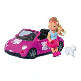 Evi Love Pink Beetle Convertible with Doll & Puppy