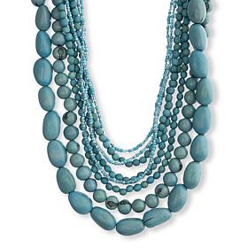 Faire Collection Waterfall Multi-Strand Beaded Necklace
