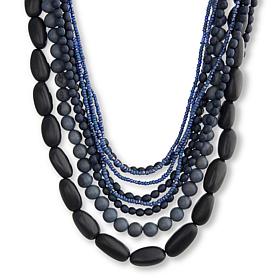 Faire Collection Waterfall Multi-Strand Beaded Necklace