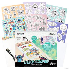 Fashion Angels Light Up Sketch Pad, Disney Stitch Beach Scenes