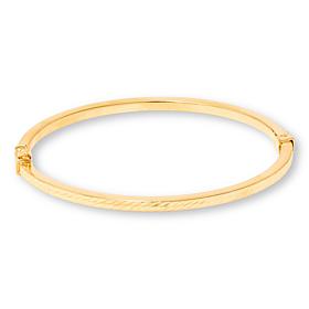 Fiorenza Gold-Plated Diamond-Cut Bangle Bracelet